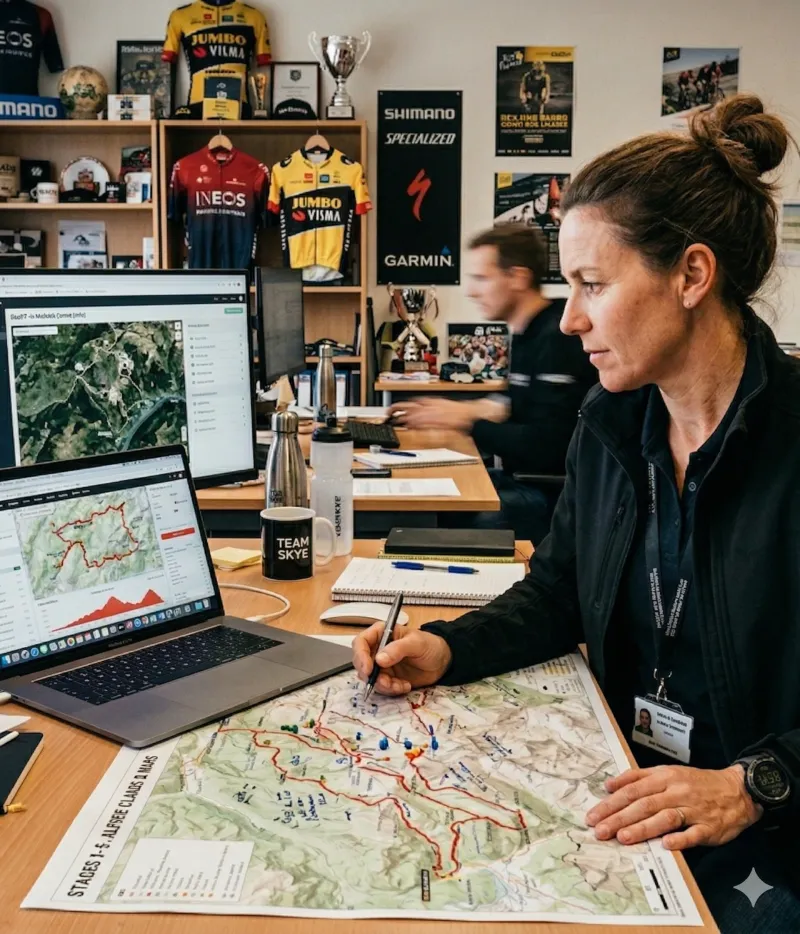 Race organiser coordinating event safety